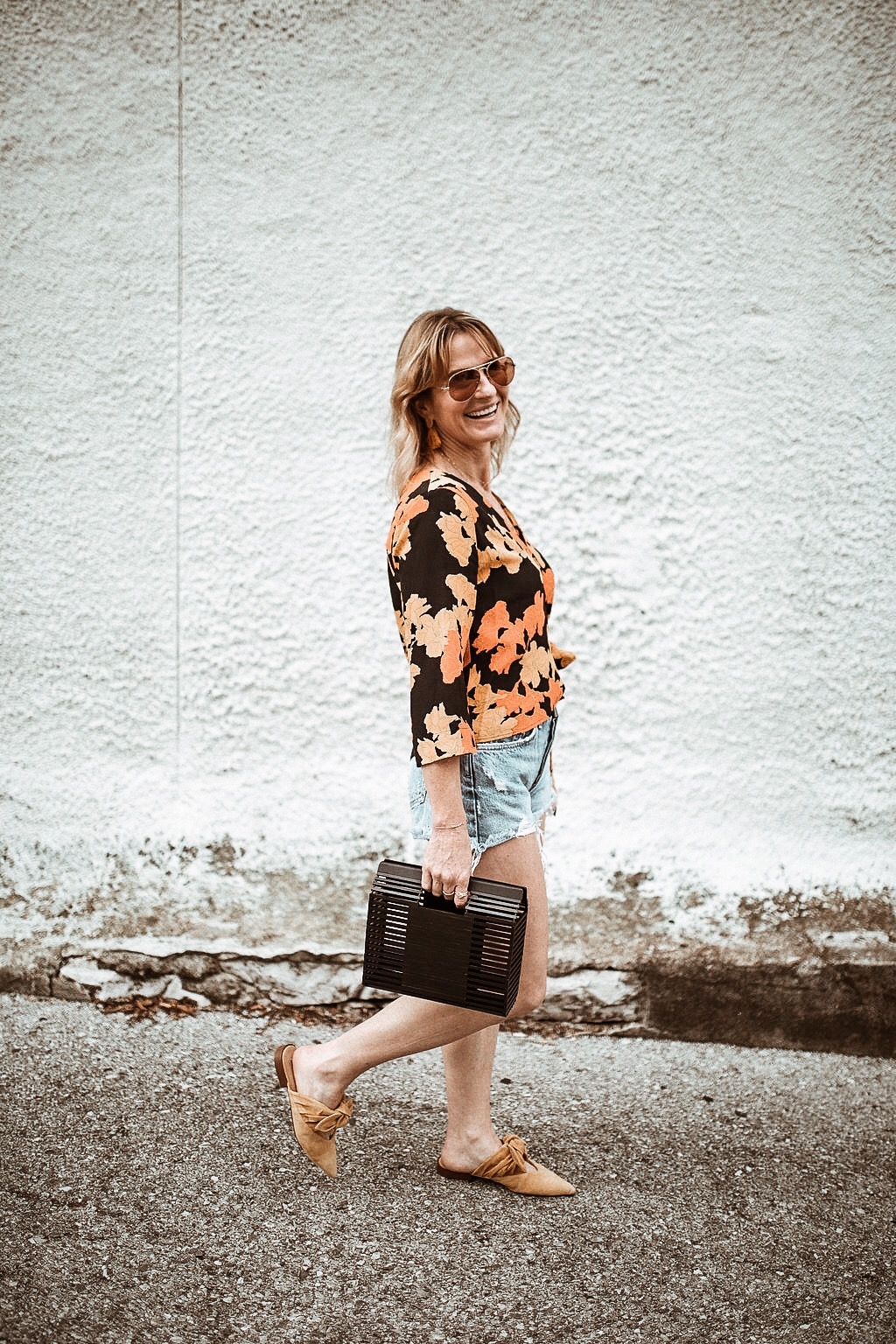 wrap blouse outfit