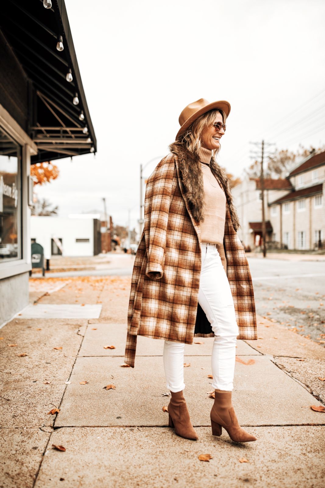 Styling Off White Sock Boots for Fall - This Blonde's Shopping Bag